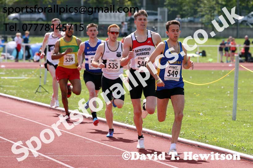 Senior mens 800 metres, 2019 North Eastern Track and Field Champs., Middlesbrough. Photo:  David T. Hewitson/Sports for All Pics